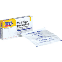 First Aid Only AN206 Dressing Pad, Gauze, 3"x3", 4/Cs.