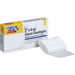 First Aid Only AN275 2&#34; x 6 yd Gauze Bandages, 2/Box