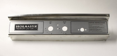 Broilmaster B101380 Control Panel and Label Assembly, Stainless Steel (Rotary)