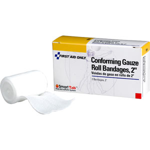 First Aid Only B204 2&#34; Conforming Gauze Rolls, 2/Box