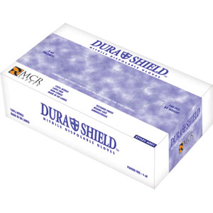 MCR Safety B6001L Durashield&reg; PF Nitrile Disposable Gloves,4 mil,100/Box, L