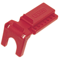 North Safety BS01 B-Safe® Ball Valve Lockout, 3/8" to 1-1/4", Red