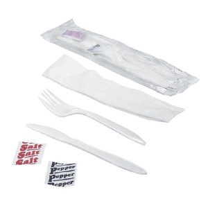 Boardwalk 5KITMW 5 Pc. Wrapped Cutlery Kits, 250/Case