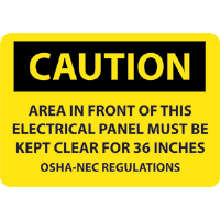 National Marker C115P Caution Electrical Panel Sign,7x10", Vinyl