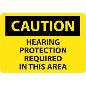 National Marker C88RB Caution Hearing Protection Required Sign