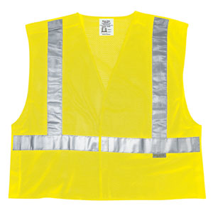MCR Safety CL2ML Class 2 Tear-Away, Lime Safety Vest, L