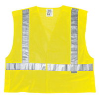 MCR Safety CL2ML Class 2 Tear-Away, Lime Safety Vest, M