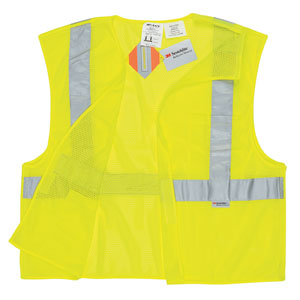 MCR Safety CL2MLPFR Flame Resistant, Tear Away Lime Safety Vest, 3XL