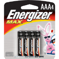 Energizer E92BP-4 AAA Size Energizer Max Batteries, 4/Pkg