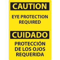 National Marker ESC485RB Eye Protection Required Bilingual Sign
