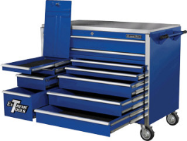 Extreme Tools EX5511RCBL 55" 11 Drawer Roller Tool Cabinet - Blue