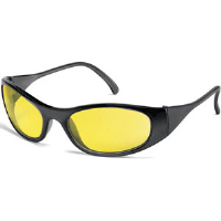 MCR Safety F2114 Frostbite 2® Safety Glasses,Black,Amber