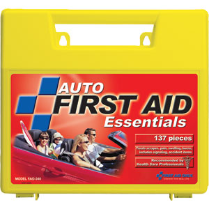 First Aid Only FAO-340 137-Piece Auto First Aid Kit, Plastic Case