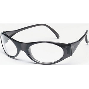 MCR Safety FB110 Frostbite&reg; Safety Glasses,Gloss Black,Clear