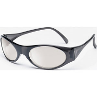 MCR Safety FB119 Frostbite® Safety Glasses,Gloss Black,I/O Clear Mirror