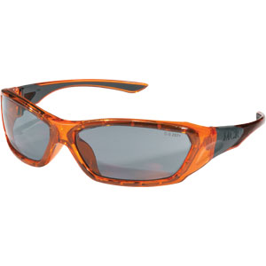 MCR Safety FF137 ForceFlex&#153; Eyewear,Orange,Silver Mirror