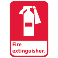 National Marker FGA3R Fire Extinguisher ANSI Sign