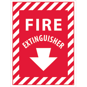 National Marker FXPSER Fire Extinguisher Sign,12x9&#34;, Plastic