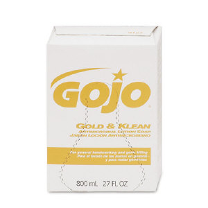 Gojo 9127-12 Gojo Gold &amp; Klean Antimicrobial Lotion Soap, 12/800 ML