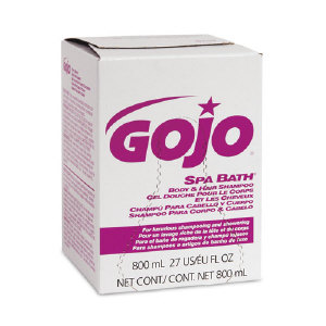 Gojo 9152-12 Gojo Spa Bath Body & Hair Shampoo, 12/800 ML
