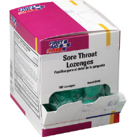 First Aid Only H450 Sore Throat Lozenges, 100/Box