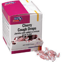 First Aid Only H452 Cherry Cough Drops, 100/Box