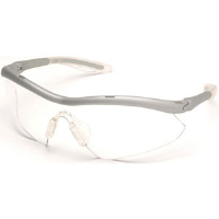 MCR Safety HB140 Hombre Safety Glasses,Silver,Clear