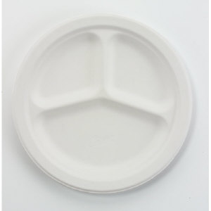 Huhtamaki VESTRY Chinet&#174; Classic White&#8482; 3 Compartment Plates, 10.25