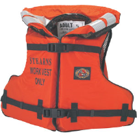 Stearns I222OS Work Master™ Orange Life Preserver Vest, Fits Chests 52" - 62"