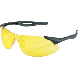 MCR Safety IA114 Inertia&#153; Safety Glasses,Black,Amber