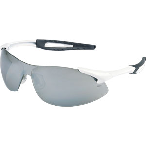 MCR Safety IA137 Inertia&#153; Safety Glasses,White,Silver Mirror