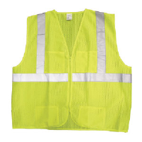 Kimberly Clark 3022285 ANSI Class 2 Lime Safety Vest with Silver Reflective