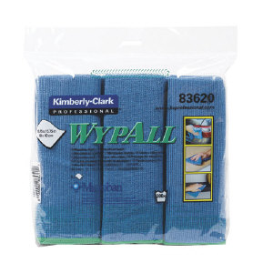 Kimberly Clark 83620 Wypall&#174; Microfiber Cloths, Blue