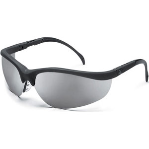 MCR Safety KD117 Klondike&reg; Safety Glasses,Black,Silver Mirror