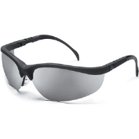 MCR Safety KD117 Klondike® Safety Glasses,Black,Silver Mirror