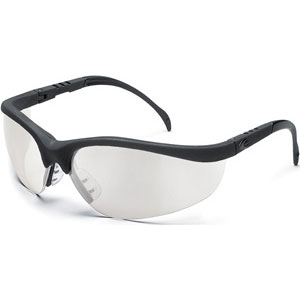 MCR Safety KD119 Klondike&reg; Safety Glasses,Black,I/O Clear Mirror