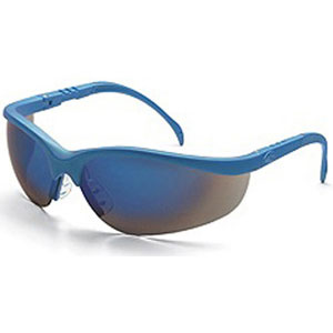 MCR Safety KD128 Klondike&reg; Safety Glasses,Blue,Blue Mirror