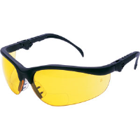 MCR Safety KD3H10A Klondike® Magnifier Eyewear,Black,Amber,+1.0 diopter
