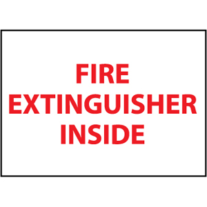 National Marker M28PP Fire Extinguisher Inside Sign
