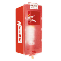 Jr. Red Tub & Clear Cover Extinguisher Cabinet