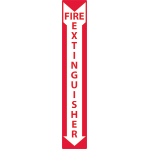 National Marker M39R Fire Extinguisher Sign,24x4", Plastic