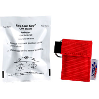 First Aid Only M5092 Ambu Res-cue Key CPR Shield, 1-Way Valve, Rd. Pouch