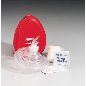 First Aid Only M573-AMBU 6-Pc. Ambu&reg; Res-cue CPR Mask Kit