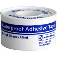 First Aid Only M687-P Waterproof First Aid Tape w/Plastic Spool, 1" x 5 yds