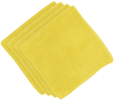 Buff and Shine MF1Y 16" Micro Fiber Towels, (4 Pk.) Yellow