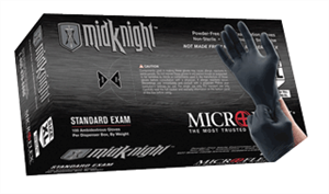 Microflex MK296L MidKnight Gloves -100, Large