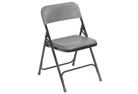 National Public Seating 802 Premium Lightweight Folding Chair, Gray