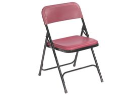 National Public Seating 818 Premium Lightweight Folding Chair, Burgundy
