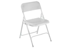 National Public Seating 821 Premium Lightweight Folding Chair, White
