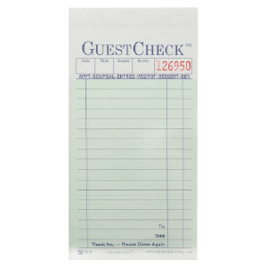 National Check A7000 GuestChecks&#8482; Restaurant Guest Ticket Pads